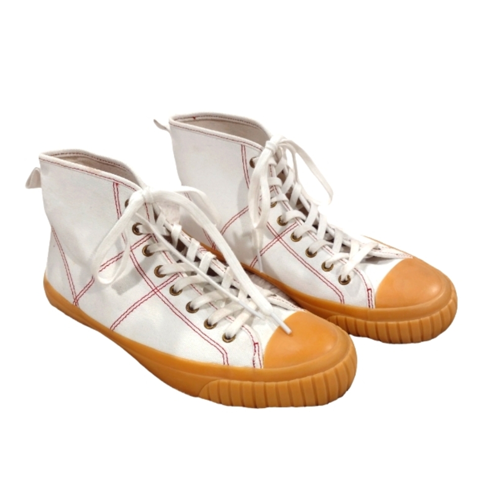 NWOB J CREW White/Ivory Gum and Red Hightops. SIZE: 8H